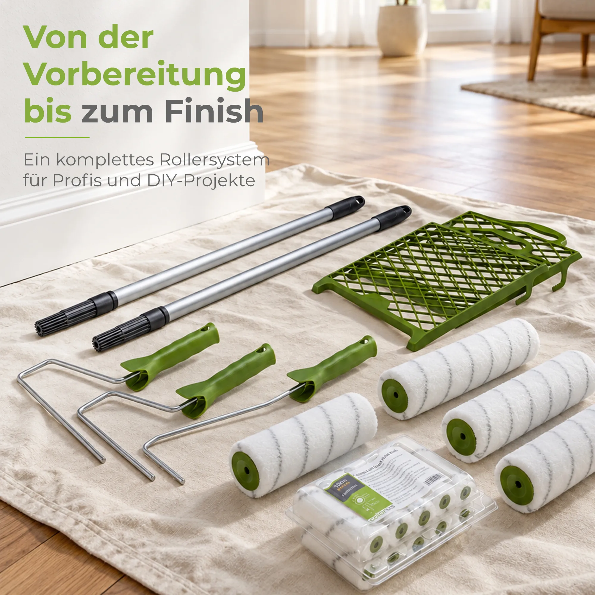 Profi Maler Set 21-teilig | für lösemittelhaltige Lacke & Wandfarben