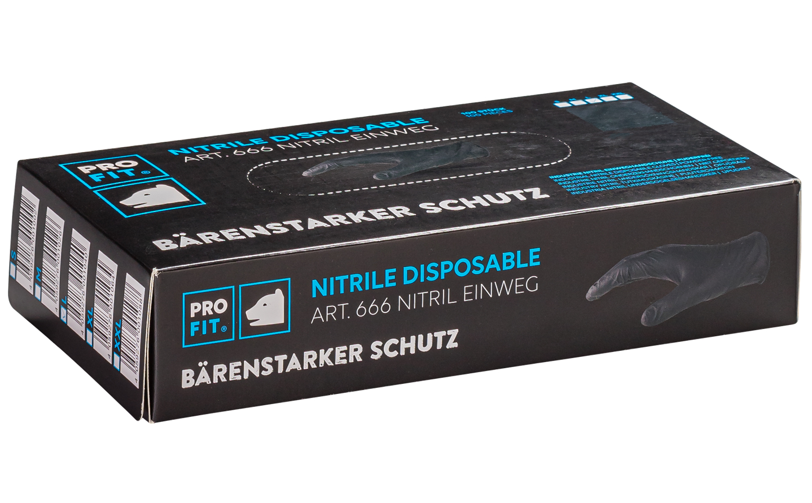 PRO FIT Nitril Einweghandschuhe, ungepudert, 100 Stück pro Box Gr.XXL