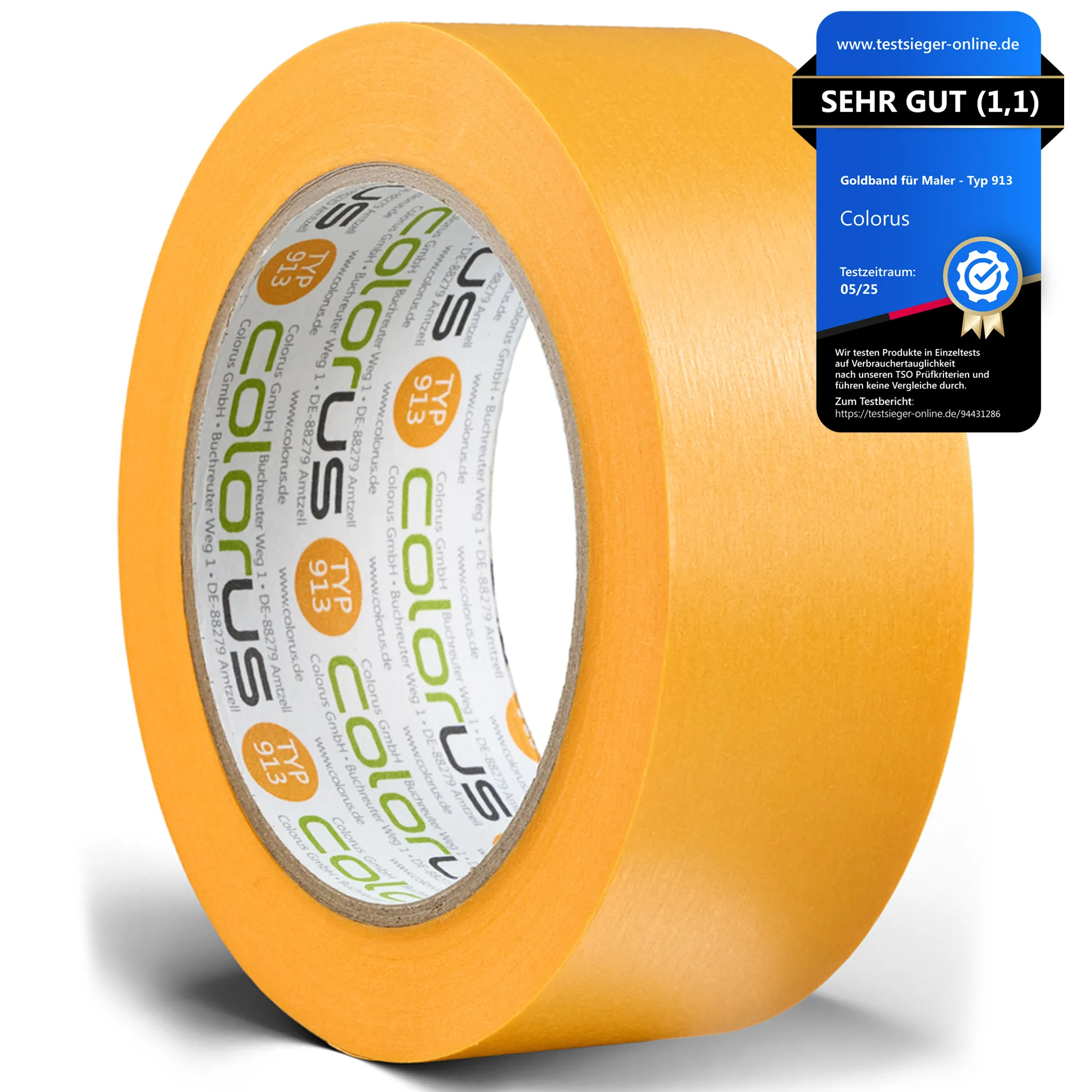 Colorus Profi Goldband Washi Tape UV 90 Klebeband 50m x 38mm