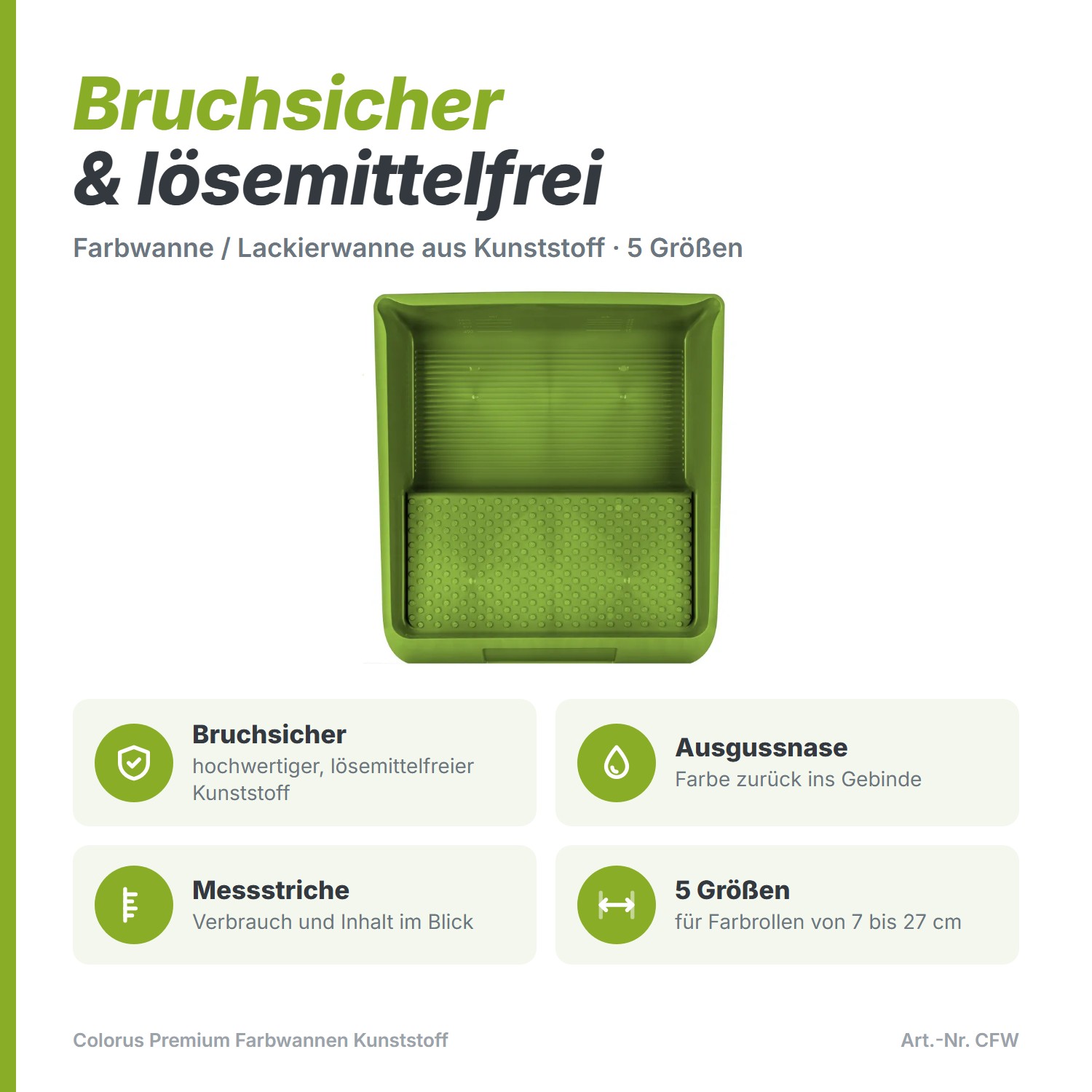 Colorus Premium Farbwannen Kunststoff 32 x 36cm