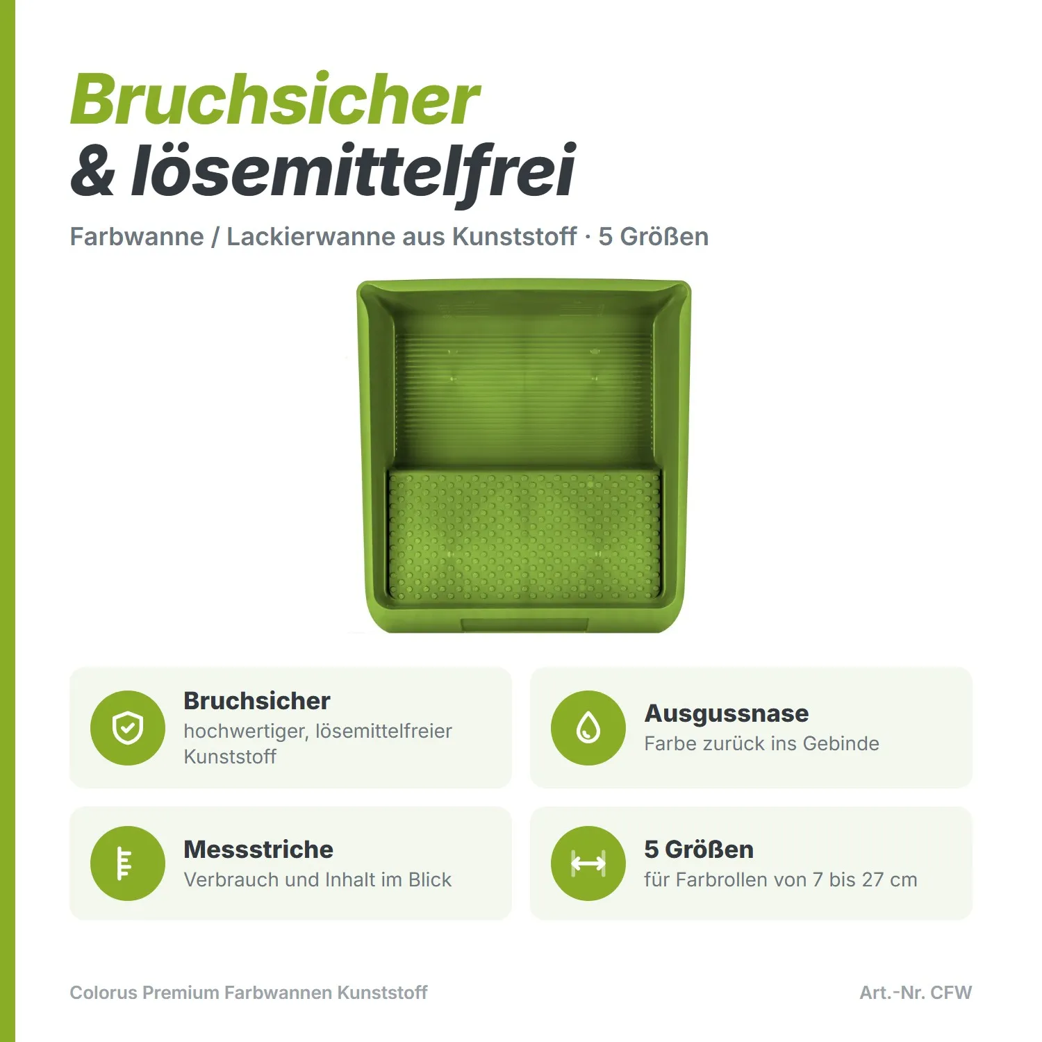 Colorus Premium Farbwannen Kunststoff 32 x 36cm