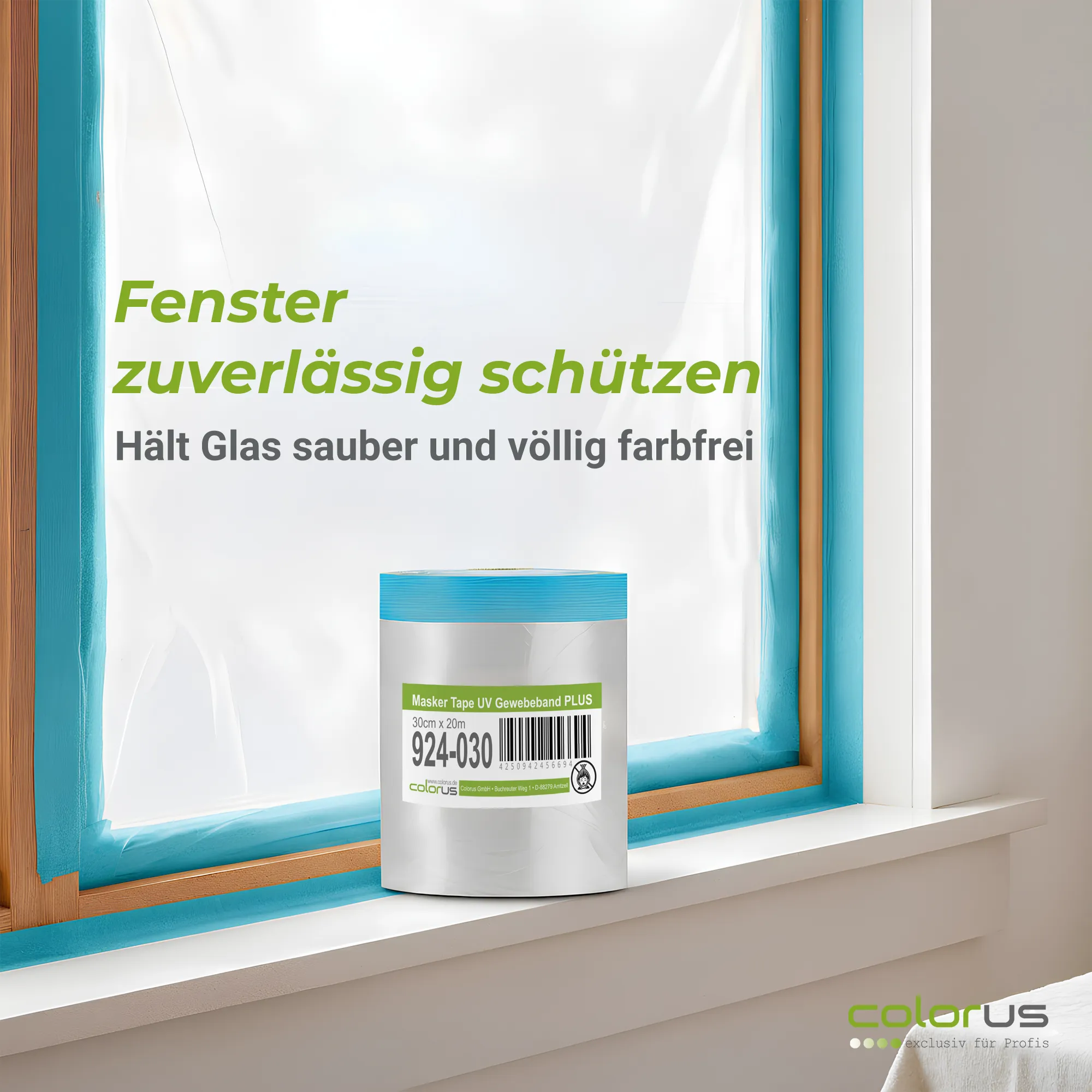 Colorus Premium Folien Masker Tape Gewebe UV 21 30cm x 20m