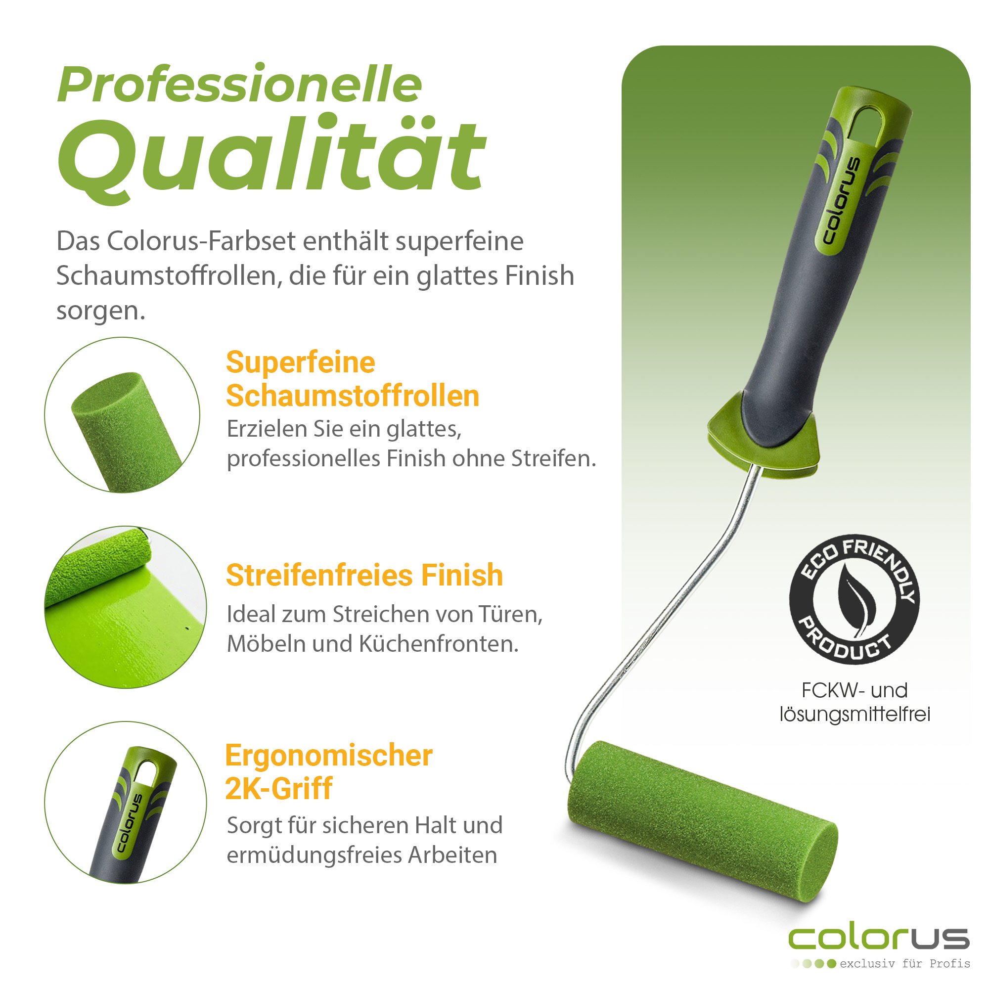 10 x Premium Lackierwalzen superfein 11cm gerade mit Bügel