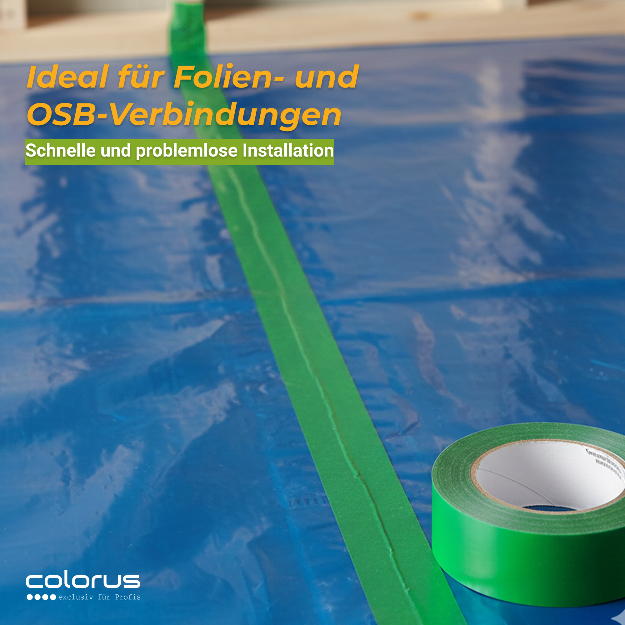 Colorus AggroFlex PLUS ruban adhésif pare-vapeur vert 25m 50mm