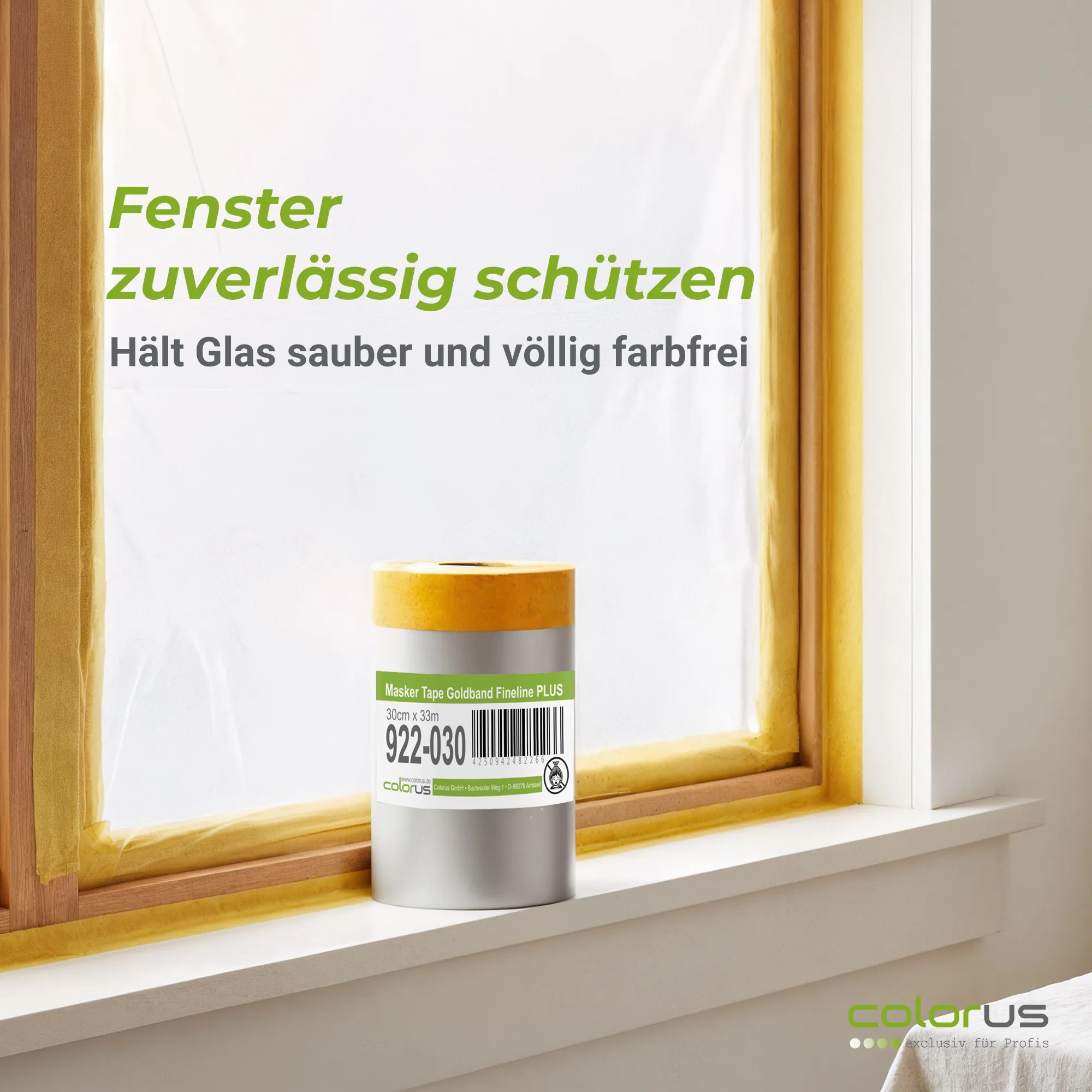 Colorus Premium Folien Masker Tape Goldband UV60 30cm x 33m