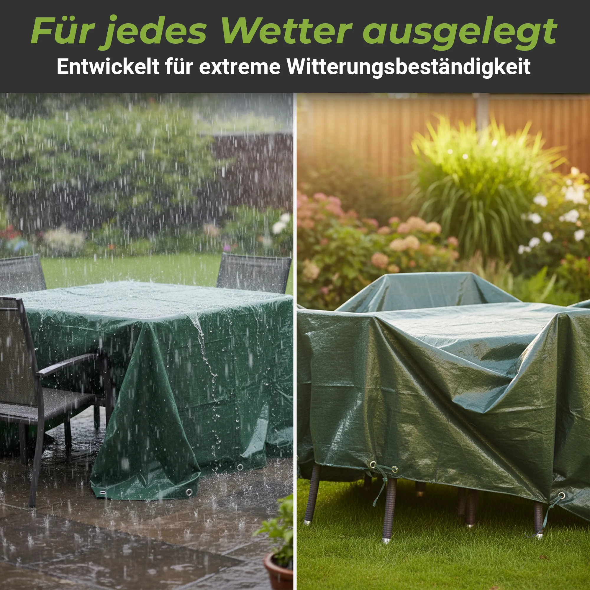 Colorus Premium Gewebeplane grün ca. 75g / m²  6 x 8m