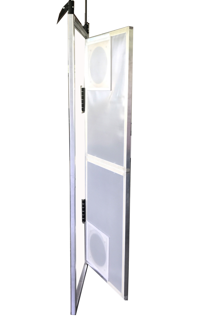 Aluminum swing dust door AUTO CLOSE for all standard doors