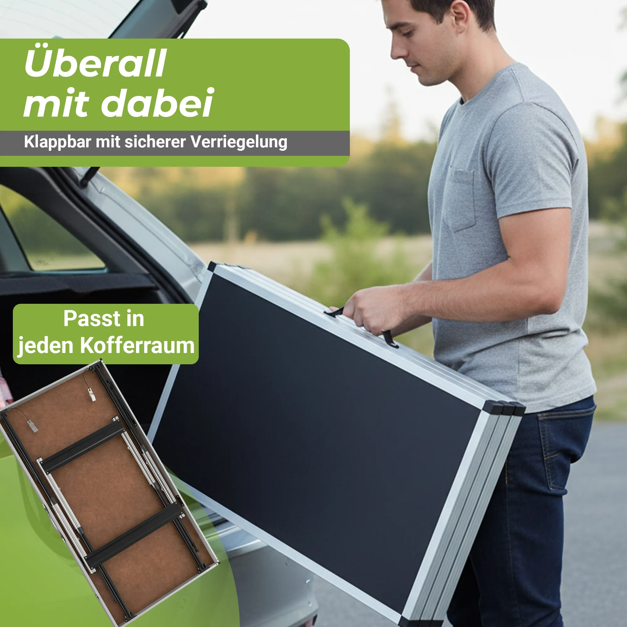 Mamba Tapeziertisch Set 3-teilig | Klappbar & Höhenverstellbar | 90 kg Gesamttragkraft
