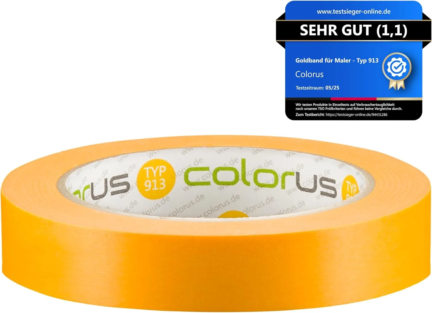 Colorus Profi Goldband Washi Tape UV 90 Klebeband 50m x 19mm