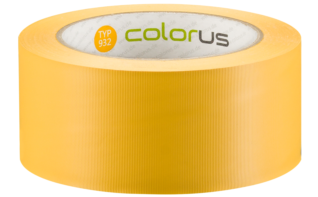 Colorus Premium Putzerband gelb quergerillt Schutzband 33m x 50mm