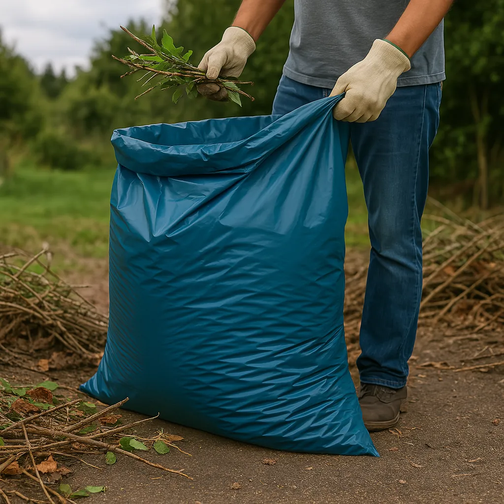 25 x Colorus Müllsack BASIC 120l 40µ blau auf Rolle