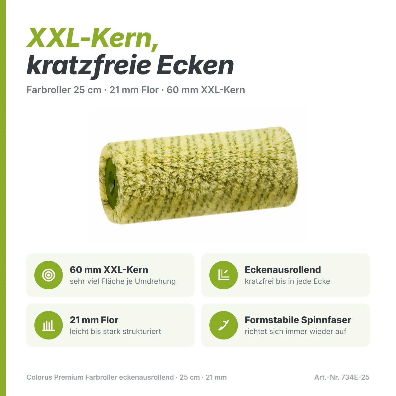 Colorus Top Streif PLUS KØ60 XXL Rouleau de peintre 21mm poils 25cm