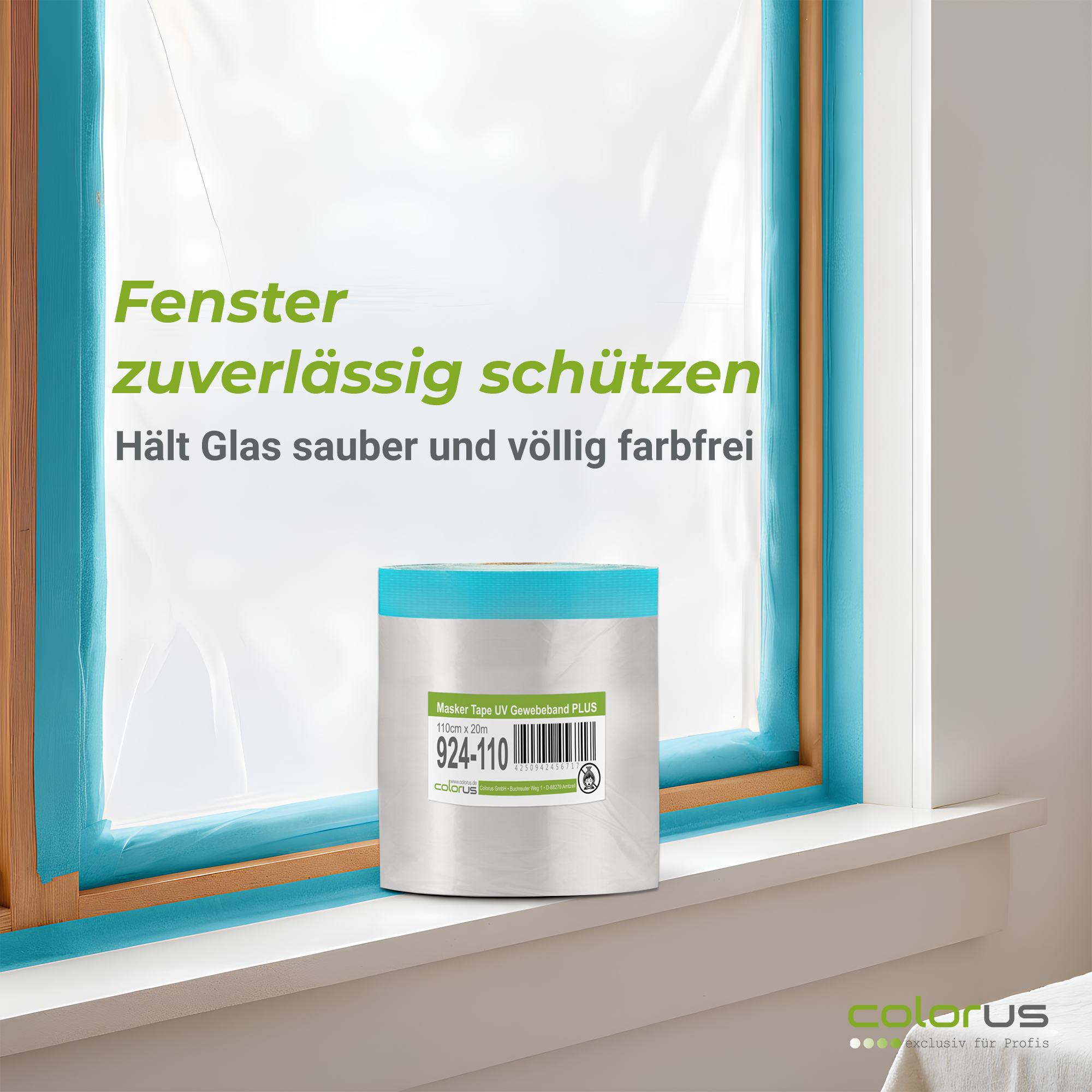 Colorus Premium Folien Masker Tape Gewebe UV 21 110cm x 20m