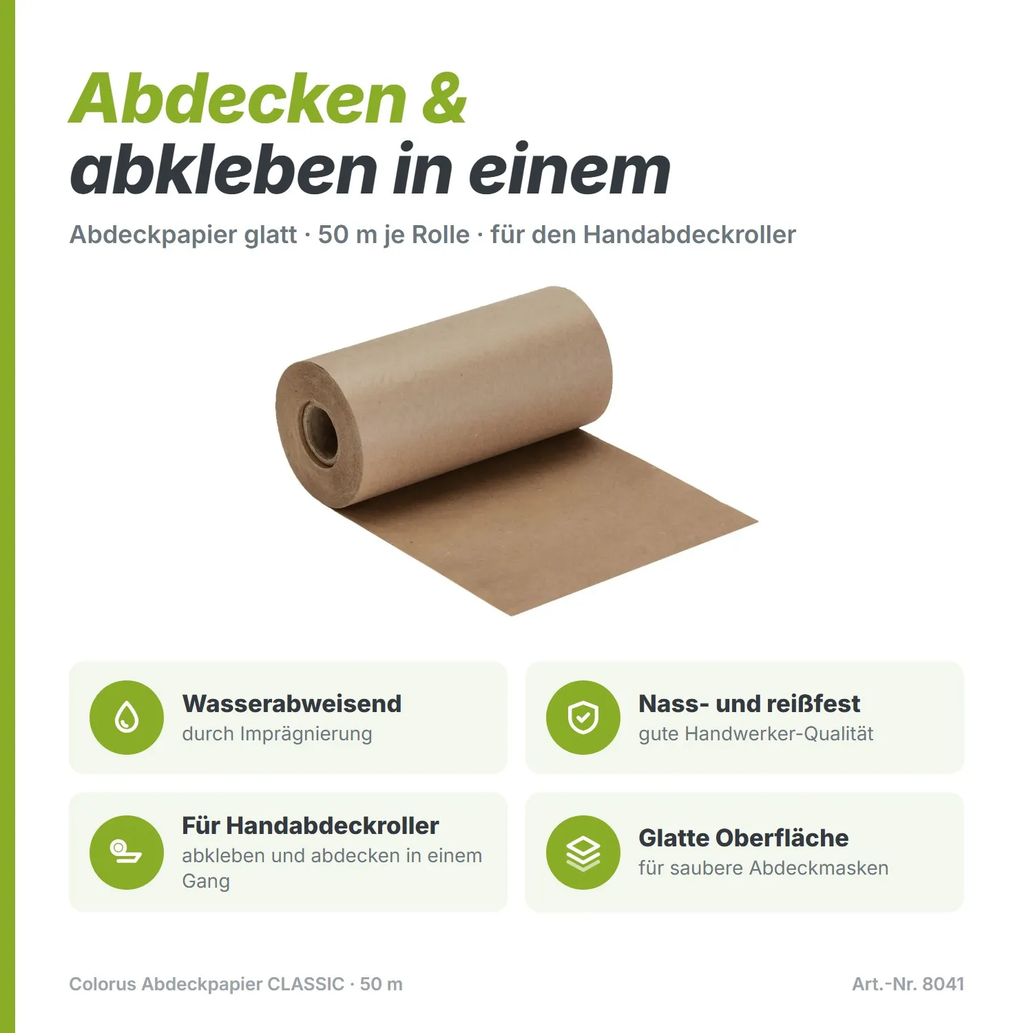 Colorus Abdeckpapier CLASSIC 50m 35g / m² glatt 300mm