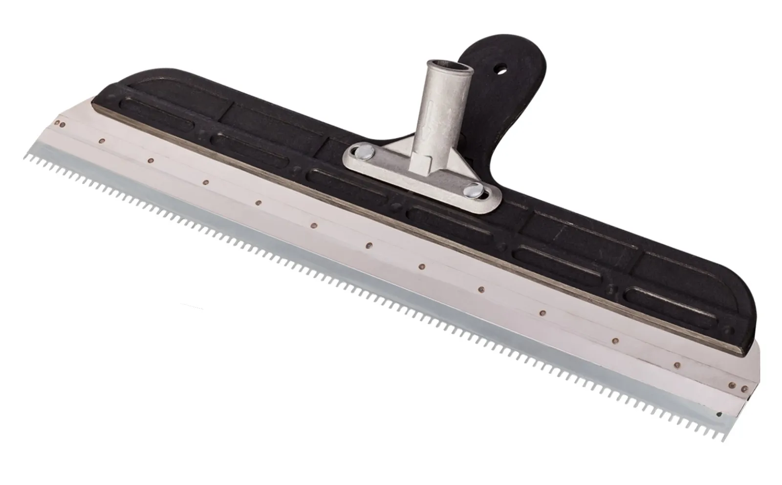 Großflächenrakel CLASSIC (560 mm) – Doppelseitige Zahnung R1/R2 & Alu-Halter