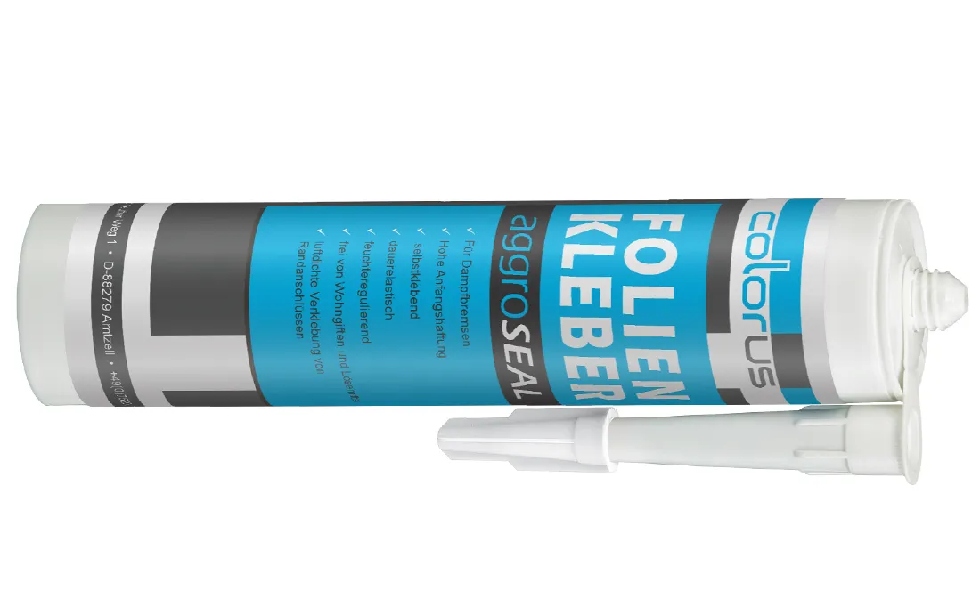 10 x Colorus Profi Folienkleber 310 ml | AggroSeal Dichtkleber Dichtmasse bauelastisch für Dampfbremsfolie Dampfsperrfolie Dampfsperre Dampfbremse | Folien-Anschlusskleber mit extrem hoher Haftung