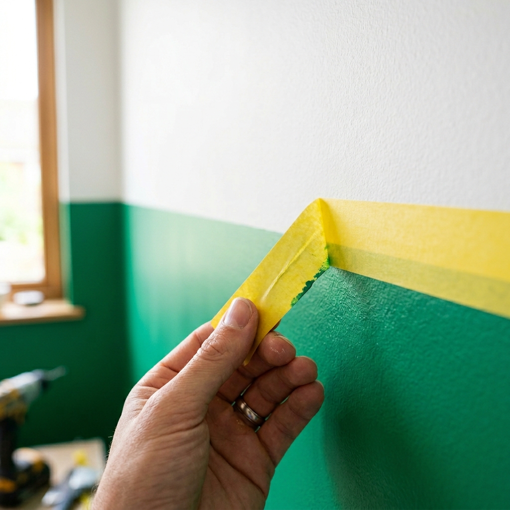 Wand zweifarbig streichen: So gelingt die perfekt gerade Farbkante