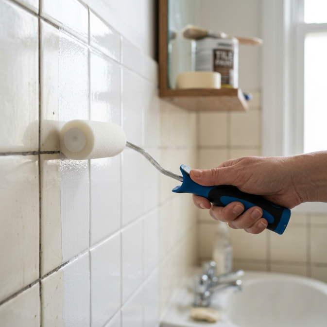 Bad streichen statt fliesen: Welche Farbe, welche Walze, welcher Schutz?