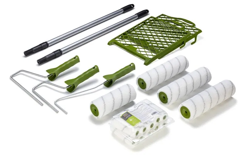 Farbroller Set für Profis: Walze, Bügel & Wanne im Komplett-Paket