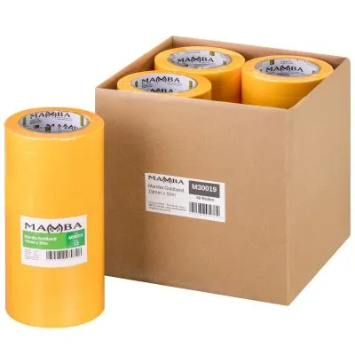 Karton mit 48 Rollen Goldband 19 mm